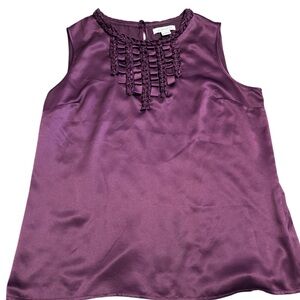 Liz Claiborne Rich Purple Textured Blouse
